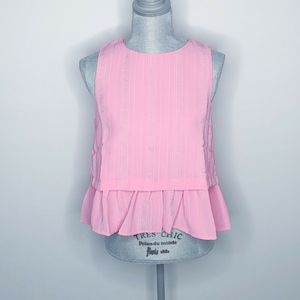 Glamvault Blouse Tank Top Pinstripe Layered (L20)